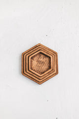 Wooden plates “Hexagon”