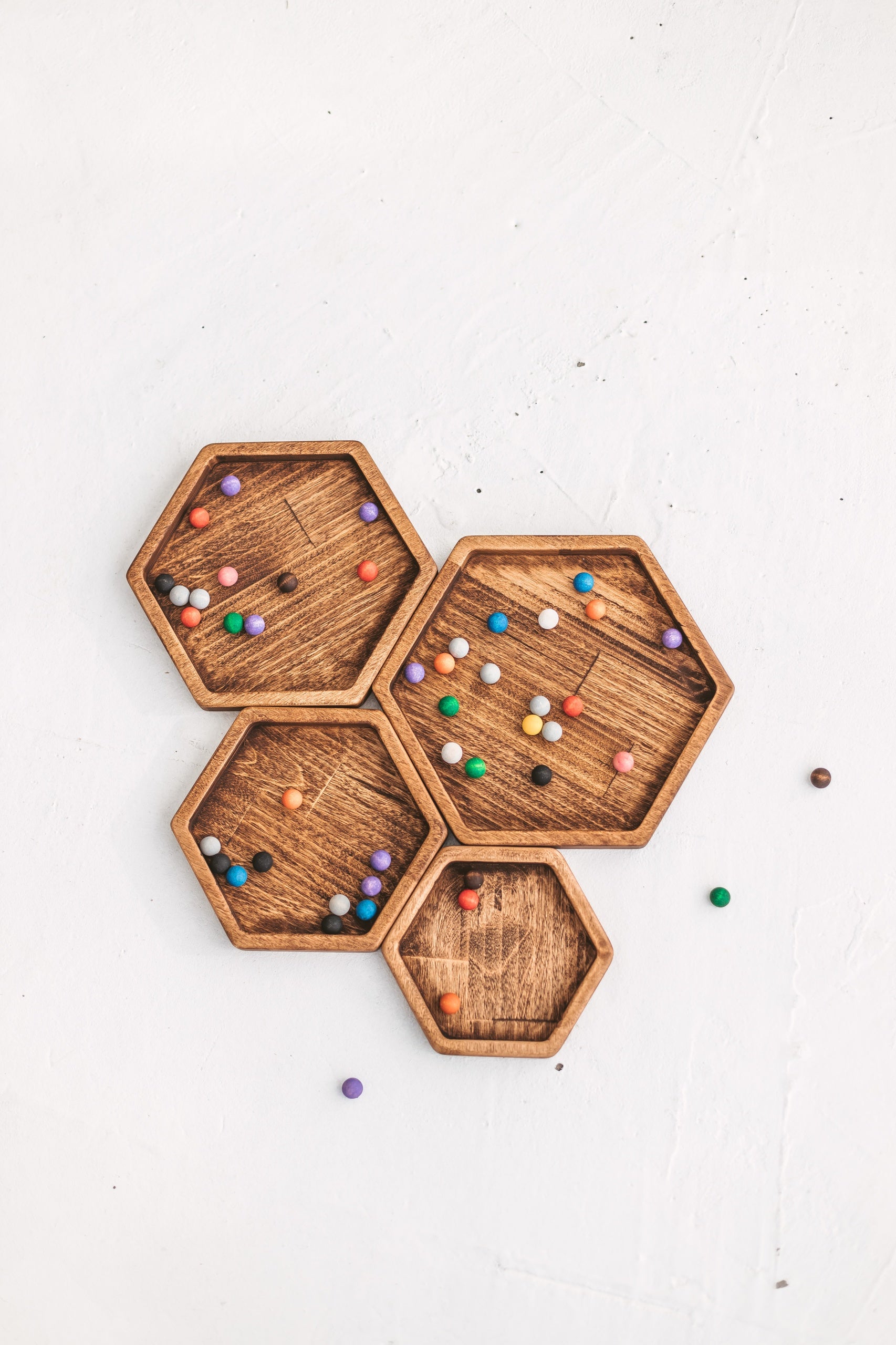 Wooden plates “Hexagon”