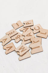 Wooden alphabet blocks - Lowercase & Uppercase