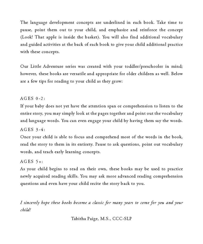 Our Little Adventures: Stories Featuring Foundational Language Concepts for Growing Minds