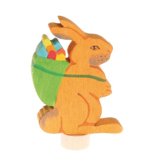 Deco Handcoloured Rabbit With Basket