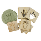 Playdough Stamps - Dino Footprint with cutouts - set of 12