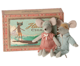 Mum & Dad Mice in Cigar Box