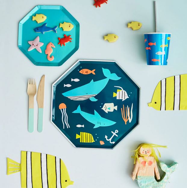 Under The Sea Dinner Plates (x 8)